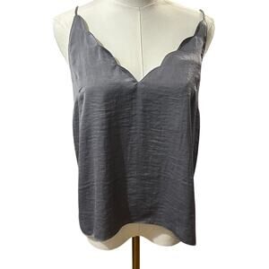 Top shop grey camisole top size 8 feminine slinky flirty